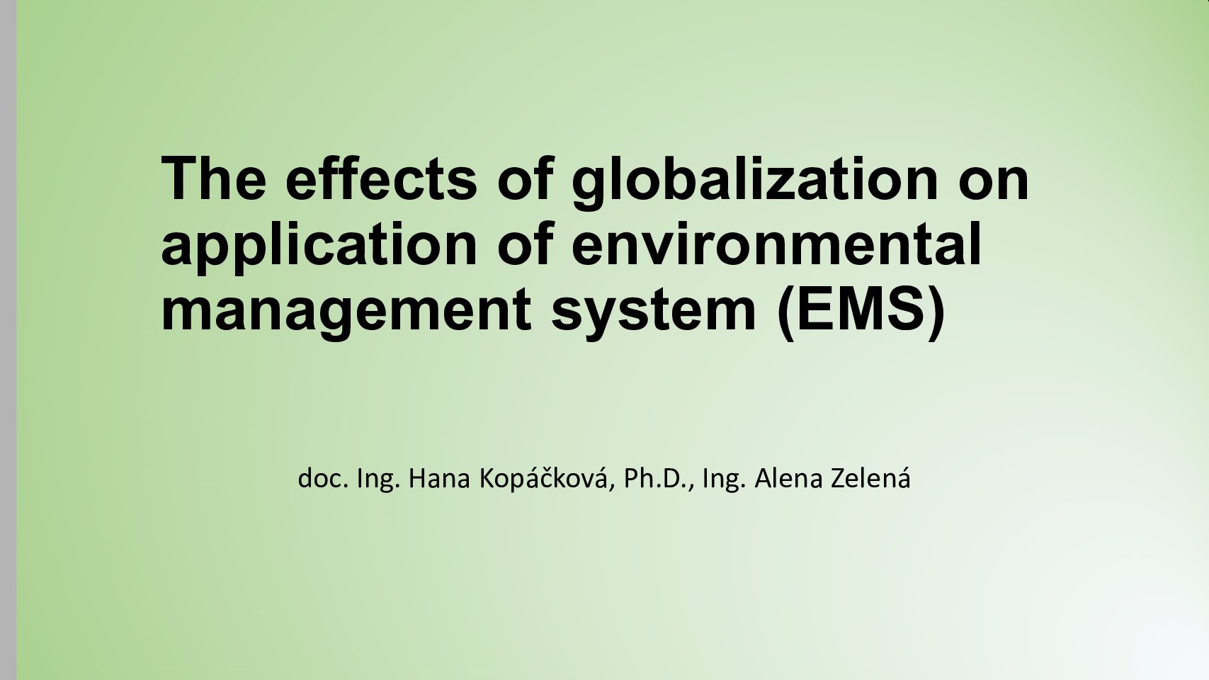 environmental impacts of globalization